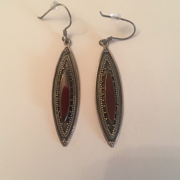 Sterling Silver Drop Earrings - Picture 1 of 3